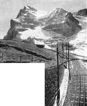ROUNDING A STEEP CURVE on the Jungfrau line