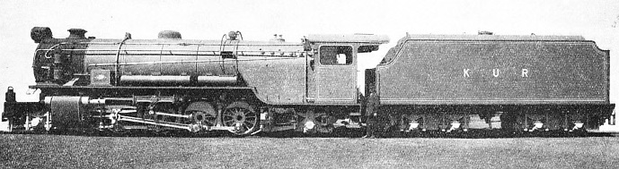 A BRITISH-BUILT ENGINE in service on the Kenya and Uganda Railway