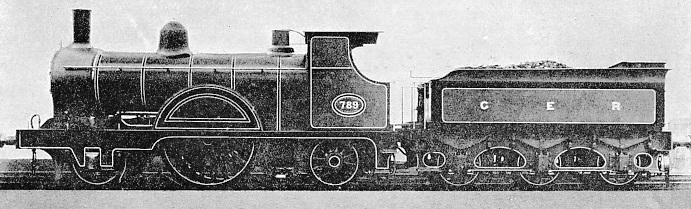 A single driver express engine designed by J Holden for the GER