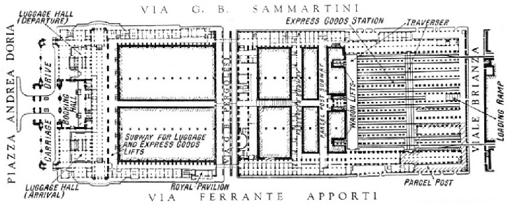 the Milan Central Station on the ground floor