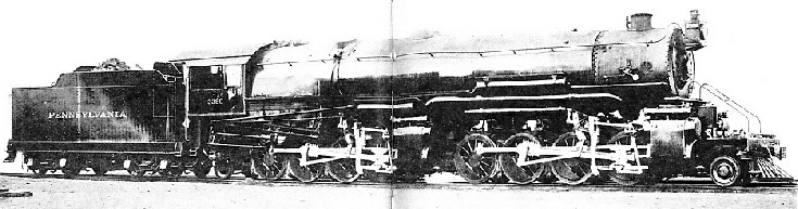 MAMMOTH MALLET ARTICULATED SIMPLE (2-8-8-2) LOCOMOTIVE USED IN THE HEAVY FREIGHT SERVICE OF THE PENNSYLVANIA RAILROAD