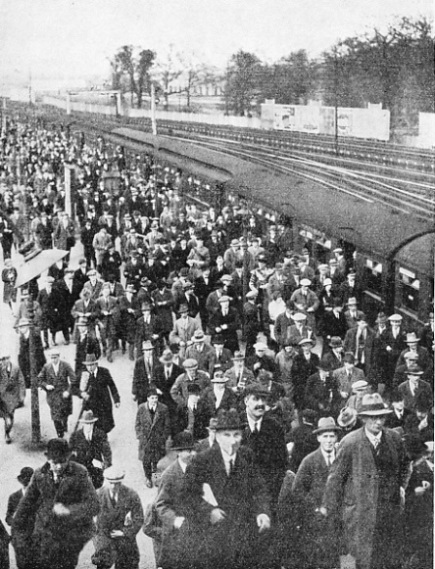 A crowd at Wembley Park Station