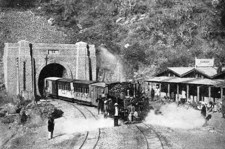 A PICTURESQUE SCENE on the Kalka-Simla Railway