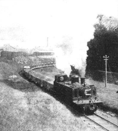A goods train climbing a bank of 1 in 40 on the Northern Counties Committee line