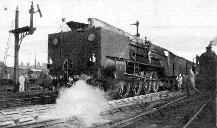Cock o’ the North, at Peterborough during a trial run