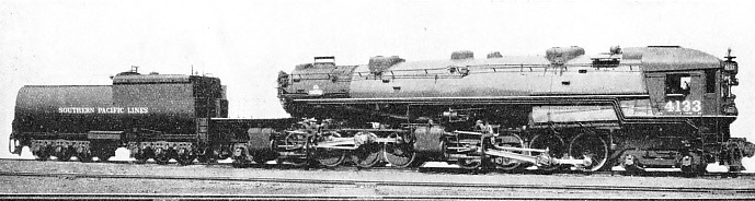 An oil-burning locomotive used on the Southern Pacific Railroad