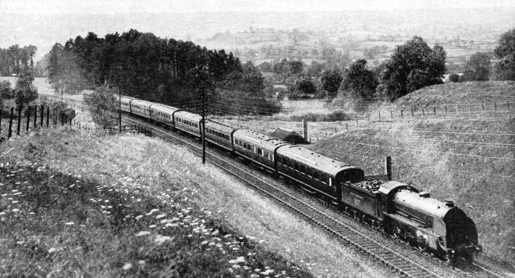 A WEST OF ENGLAND EXPRESS climbing the formidable Honiton bank to the west of Salisbury