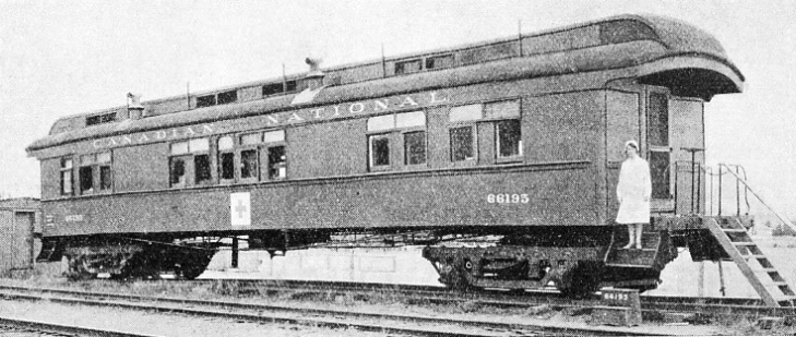 RED CROSS CARS are a special feature of the Canadian railways