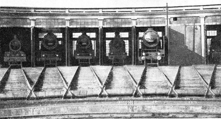 AN ENGINE ROUND-HOUSE IN YUGOSLAVIA