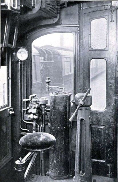 The Driver's cab, showing the deadman's handle