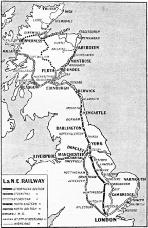 Map of the LNER system
