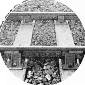 STEEL FISH-PLATES connect every pair of rail ends