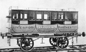 Experience, an early first-class carriage on the Liverpool and Manchester Railway
