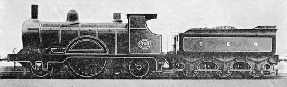 A single driver express engine designed by J Holden for the GER