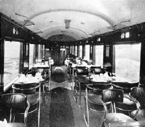 the interior of a London, Midland and Scottish buffet car