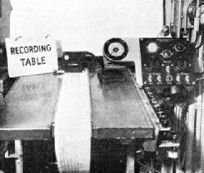 THE RECORDING TABLE of the Sperry rail detector