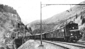 AN ELECTRICALLY HAULED EXPRESS on the St. Gothard line