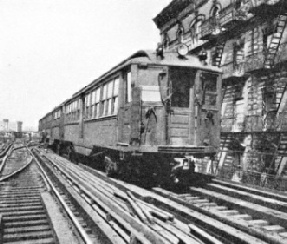 A typical train on the New York Elevated
