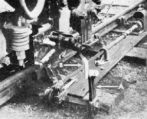 THE DRIVER of a tube train is safe-guarded against failure to pull up at a danger signal by the automatic train-stop