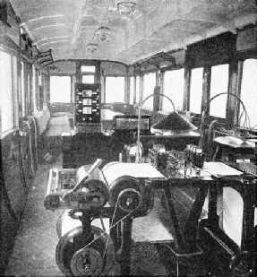 inside the dynamometer car