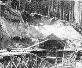 one of the entrances to the Connaught Tunnel during construction