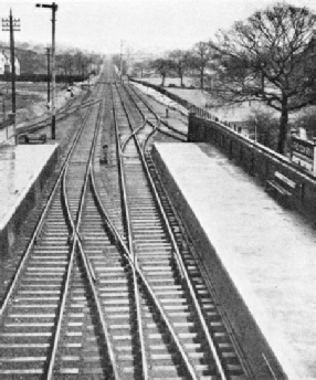 A cross-over road at Theydon Bois, Essex