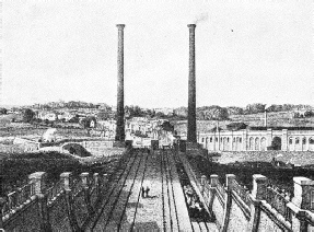 THE APPROACH TO EUSTON STATION IN 1837