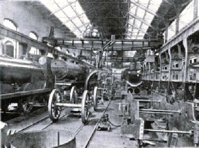 The Locomotive Erecting Shop at Horwich, Lancashire & Yorkshire Railway