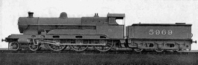 LMS 4-cylinder 4-6-0 Locomotive No. 5969, Claughton Class
