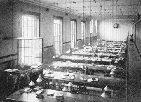 A large office room in the Railway Clearing House