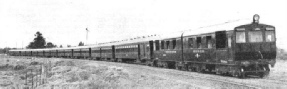 EIGHT-COACH DIESEL ELECTRIC TRAIN on the Buenos Ayres Great Southern Railway
