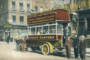 A Great Eastern Railway motor bus operating in central London