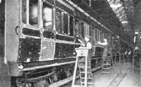 Preparing rolling stock in the LNER's works at York