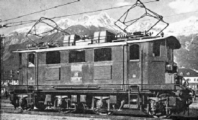A powerful Austrian electric passenger locomotive which has a double-bogie arrangement