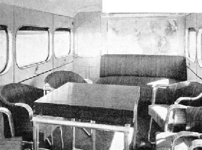 Interior of a rail-car built for a metre-gauge railway