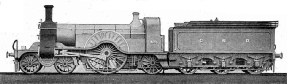 A Single-Driver Express Passenger Loco, built at Doncaster in 1870