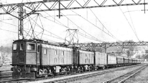 PASSENGER AND MAIL TRAIN on an electrified section of the railway in Natal