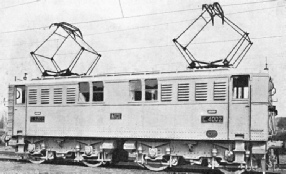 AN ELECTRIC LOCOMOTIVE on the Midi Railway of France