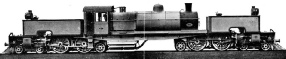 Eight cylindered Garratt passenger locomotive