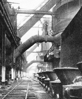 a row of blast-furnaces