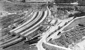An aerial view of York Station
