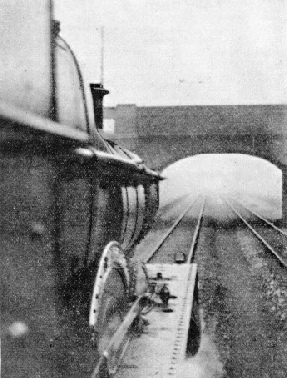 A striking picture taken from the cab of an engine travelling at speed