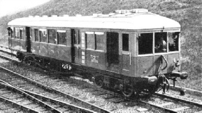 A diesel-electric rail-car running on the LMS
