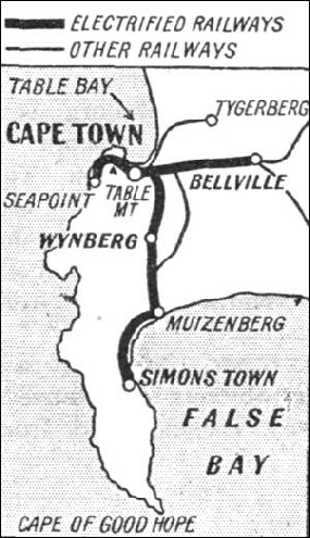 THE ROUTES of the electrified lines around Cape Town