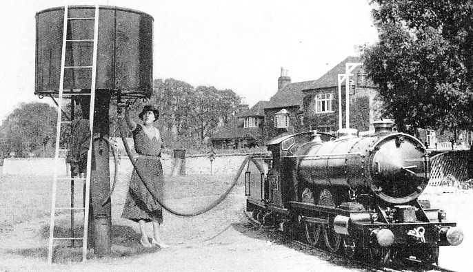 This engine, of a free-lance design in its external lines, weighs six and a half tons and runs on a 15-in gauge garden railway near Tewkesbury