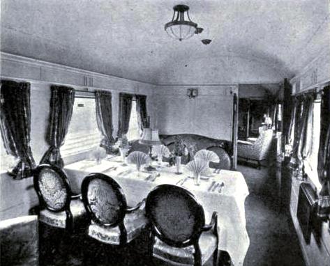 The Dining-room of the King’s Car, Great Northern Railway