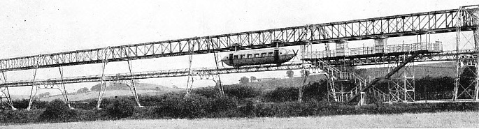 A GENERAL VIEW of the railplane track and a station