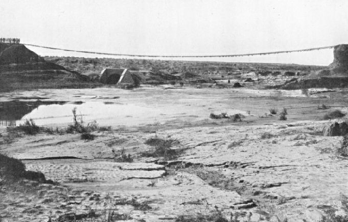 THE GREAT INDIAN PENINSULA RAILWAY LINE OVER THE KALISINDH RIVER SUSPENDED IN MID-AIR