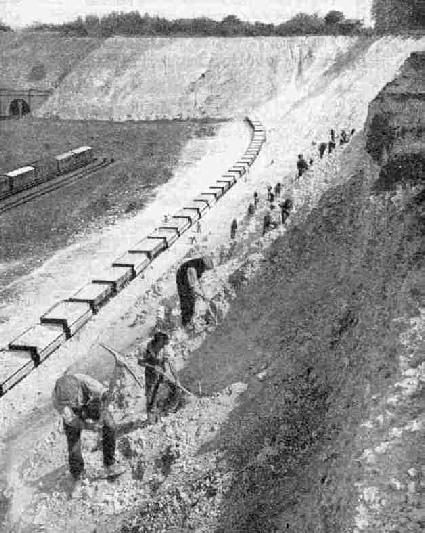 A view of the chalk quarry at Micheldever