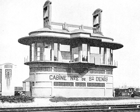 A FRENCH SIGNAL CABIN of artistic design at St. Denis